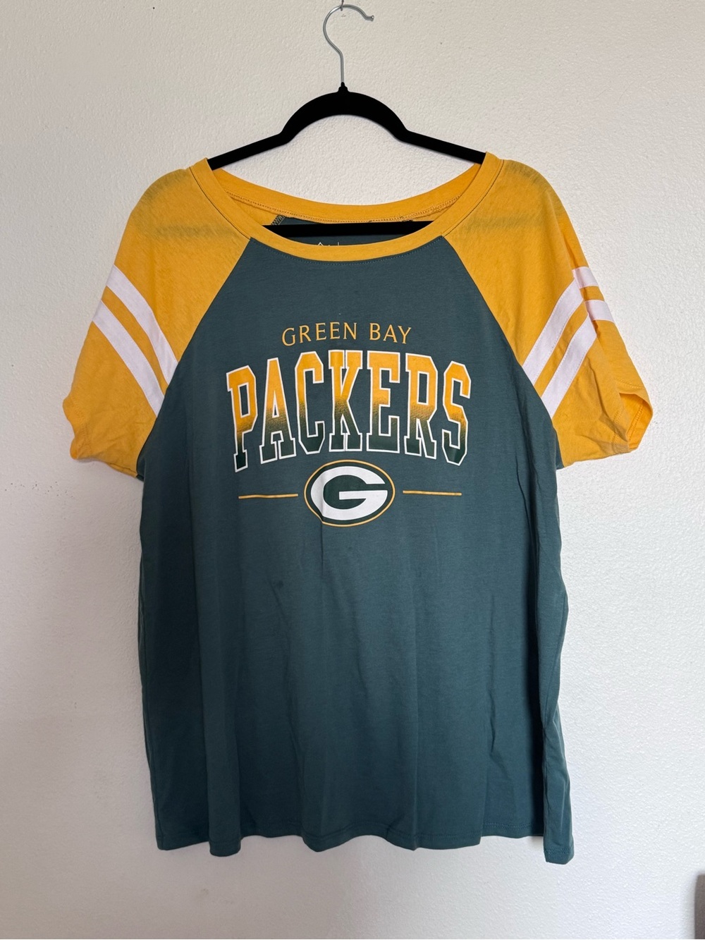 Green Bay Packers Green & Gold T-Shirt Ladies Plus Size 1